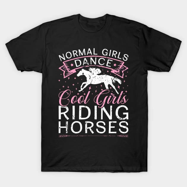 Cool Girls Riding Horses Equestrian T-Shirt by Humbas Fun Shirts